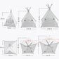 Pet Teepee Tent Dog Cat Bed Portable RWashable Dog Houses Indoor Puppy Beds With Cushion For Small Dogs Cats Rabbits