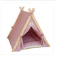 Pet Tent Cat Litter Removable And Washable Striped Canvas Solid Wood