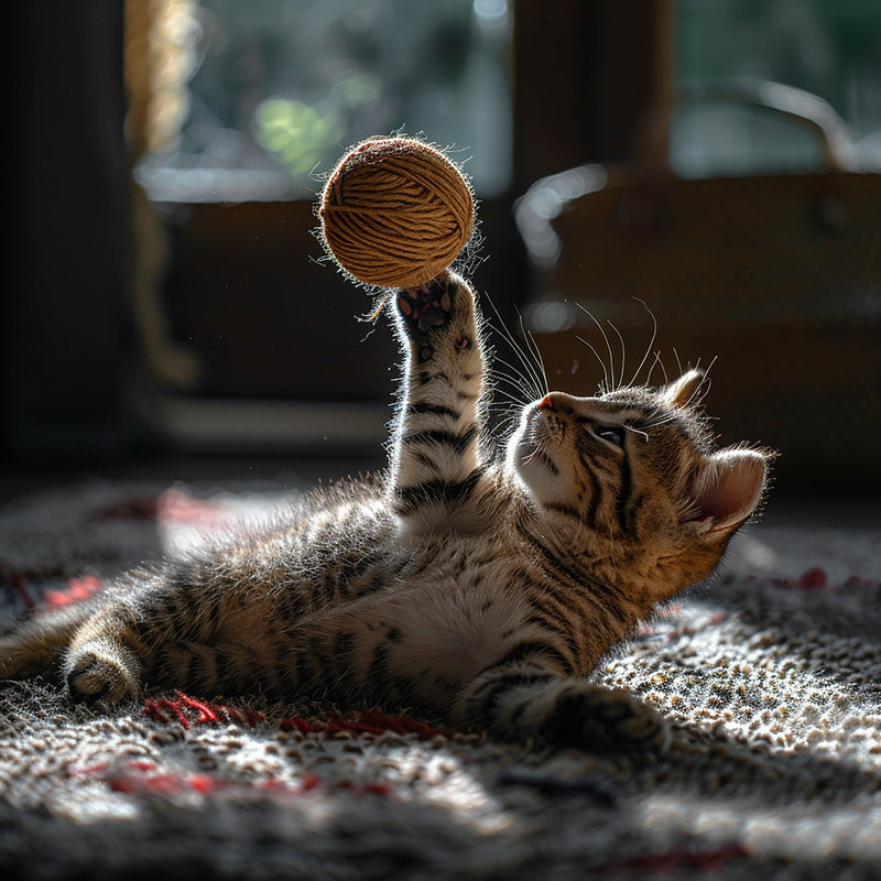 Pet with owner at home